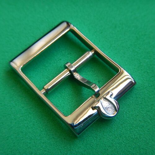 14 MM BUCKLE DOUBLE BOUCLE OMEGA AUTHENTIQUE ACIER ANNÉE 60