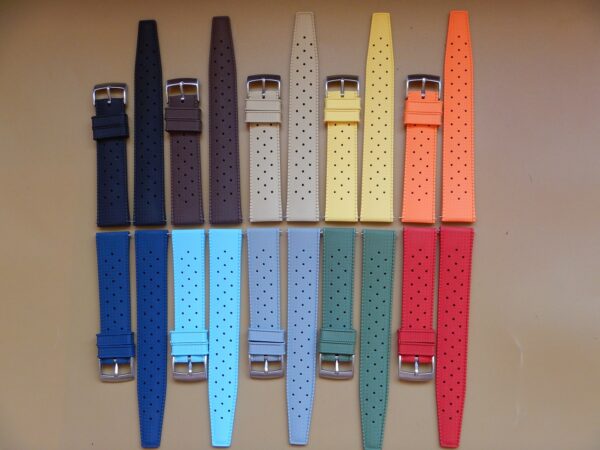18 20 22 MM BRACELET SILICONE TYPE TROPIC IDÉAL COMPRESSOR PLONGÉE DIVER