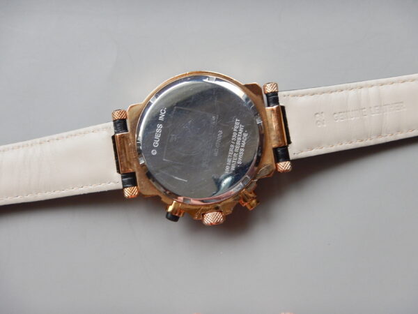 CHRONO GUESS COLLECTION DORÉE ROSE PVD NOIR BOITE PAPIERS GARANTIE 2ANS TOP ÉTAT – Image 15
