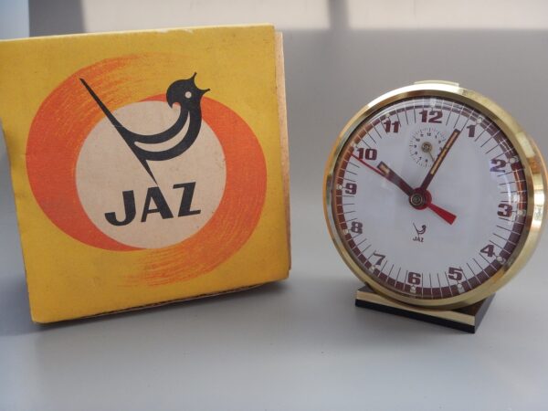 RARE PENDULETTE REVEIL JAZ A TROTTEUSE STOCK NEUF 70 DANS SA BOITE D'ORIGINE – Image 2