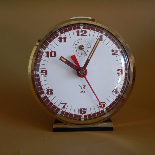 RARE PENDULETTE REVEIL JAZ A TROTTEUSE STOCK NEUF 70 DANS SA BOITE D'ORIGINE