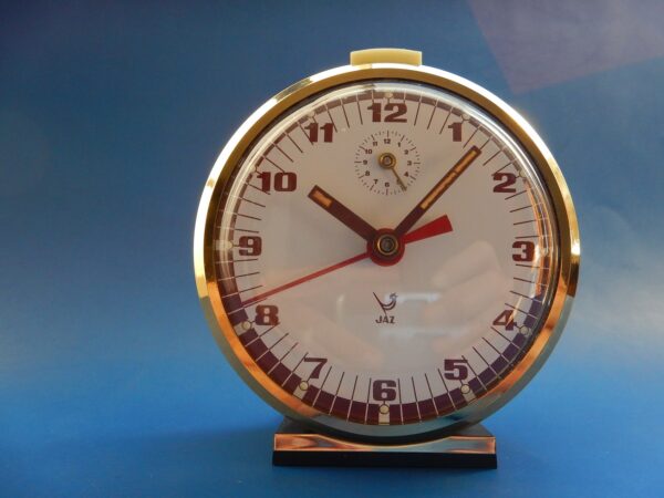 RARE PENDULETTE REVEIL JAZ A TROTTEUSE STOCK NEUF 70 DANS SA BOITE D'ORIGINE – Image 9