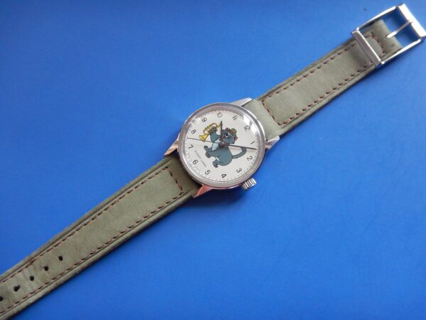 TRÈS RARE MONTRE DISNEY SCAT CAT ARISTOCHATS DÉBUT 70 REMONTAGE MANUEL TOP ÉTAT – Image 12