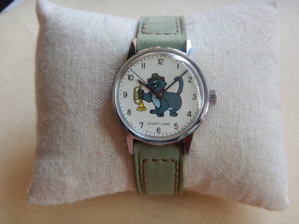 TRÈS RARE MONTRE DISNEY SCAT CAT ARISTOCHATS DÉBUT 70 REMONTAGE MANUEL TOP ÉTAT – Image 6