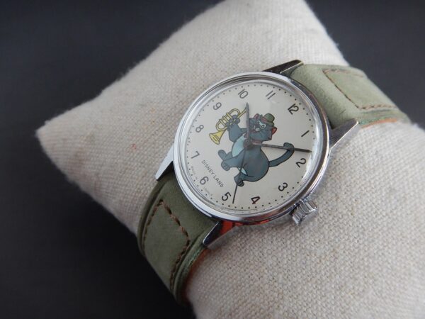 TRÈS RARE MONTRE DISNEY SCAT CAT ARISTOCHATS DÉBUT 70 REMONTAGE MANUEL TOP ÉTAT