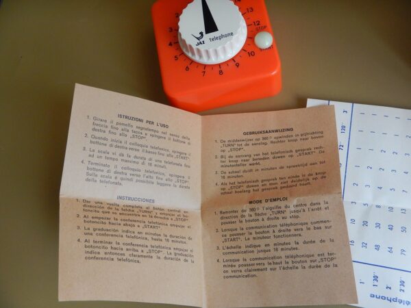 MINUTEUR JAZ TELEPHONE TELIC N.O.S. ANNÉES 70 VENDU AVEC PAPIERS BOITE D'ORIGINE – Image 7