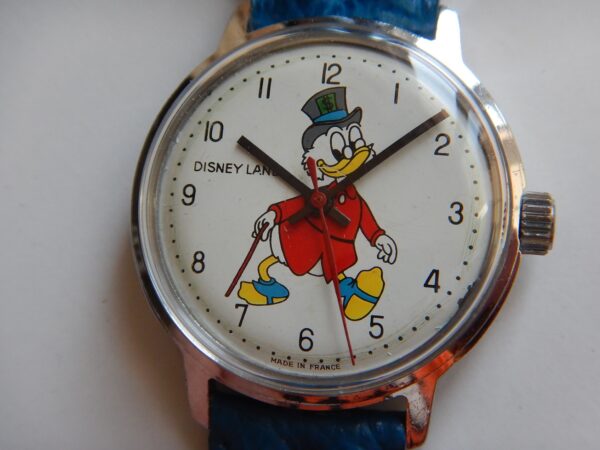 RARE MONTRE DISNEY PICSOU UNCLE SCROOGE ANNÉES 70 REMONTAGE MANUEL SUPER ÉTAT – Image 5