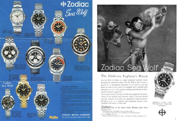 RARE PREMIÈRE ZODIAC SEA WOLF SKIN DIVER PLONGEE 200 M ACIER AUTOMATIC FIN 50' – Image 3