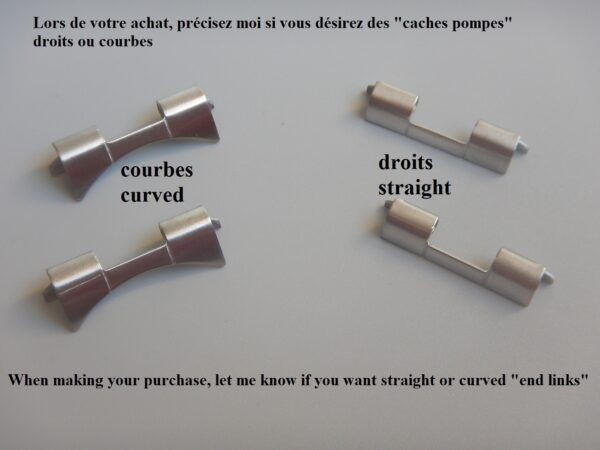 TAILLE DE 17 MM à 22 MM SOLIDE BRACELET "OYSTER" ACIER PLIÉ SUR BOUCLE DEPLIANTE – Image 4