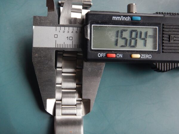 TAILLE DE 17 MM à 22 MM SOLIDE BRACELET "OYSTER" ACIER PLIÉ SUR BOUCLE DEPLIANTE – Image 10