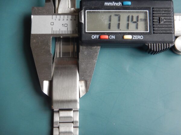 TAILLE DE 17 MM à 22 MM SOLIDE BRACELET "OYSTER" ACIER PLIÉ SUR BOUCLE DEPLIANTE – Image 11