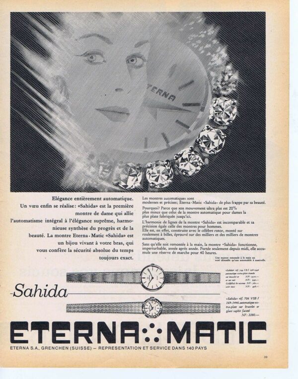UN INVESTISSEMENT ! ETERNAMATIC SAHIDA DANS SA BOÎTE ANNÉES 60 SUPERBE ÉTAT LADY – Image 6