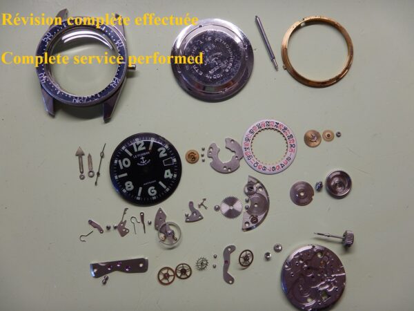 ANNÉES 70 RARE LE FORBAN SÉCURITÉ MER SKIN DIVER ACIER REMONTAGE MANUEL HS P75 – Image 15