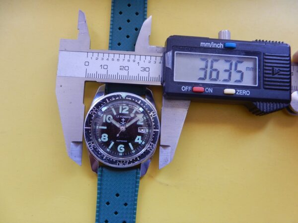 ANNÉES 70 RARE LE FORBAN SÉCURITÉ MER SKIN DIVER ACIER REMONTAGE MANUEL HS P75 – Image 11