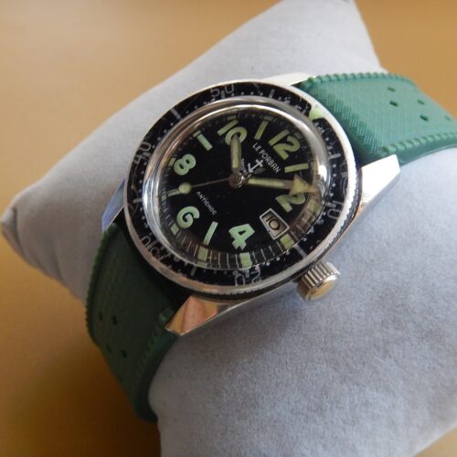 ANNÉES 70 RARE LE FORBAN SÉCURITÉ MER SKIN DIVER ACIER REMONTAGE MANUEL HS P75