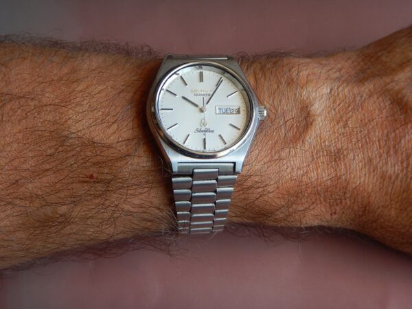 1989 SUPERBE SEIKO SILVER WAVE TOUTE ACIER BOÎTE PAPIER RÉVISÉE GARANTIE – Image 2