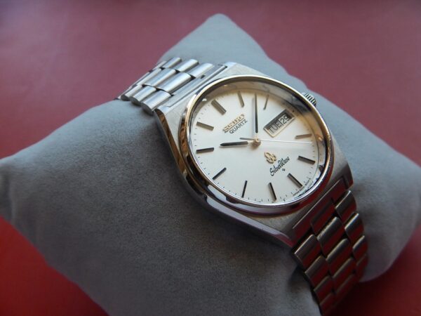 1989 SUPERBE SEIKO SILVER WAVE TOUTE ACIER BOÎTE PAPIER RÉVISÉE GARANTIE – Image 12
