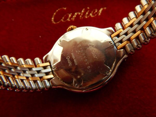 LUXUEUSE CARTIER MUST 21 BICOLORE BOUCLE DEPLOYANTE SUPERBE ÉTAT GÉNÉRAL ANNÉES 90 – Image 9