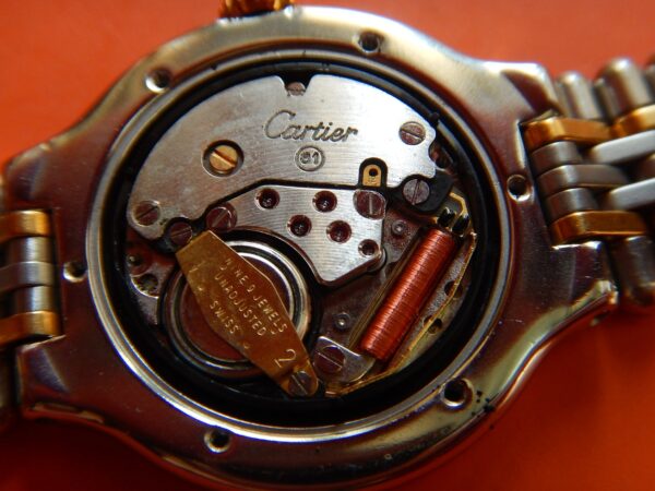 LUXUEUSE CARTIER MUST 21 BICOLORE BOUCLE DEPLOYANTE SUPERBE ÉTAT GÉNÉRAL ANNÉES 90 – Image 18