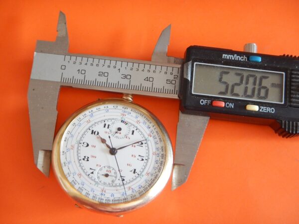 ANNÉES 20 MONTRE DE POCHE CHRONO CADRAN ÉMAIL VALJOUX 24KV SUPER ÉTAT GARANTIE – Image 4