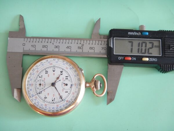 ANNÉES 20 MONTRE DE POCHE CHRONO CADRAN ÉMAIL VALJOUX 24KV SUPER ÉTAT GARANTIE – Image 5