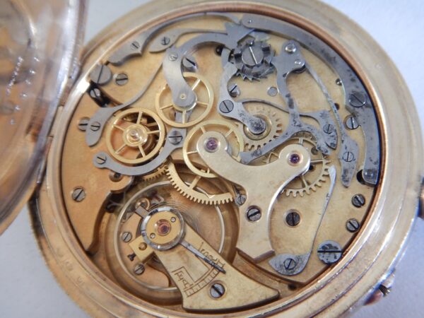 ANNÉES 20 MONTRE DE POCHE CHRONO CADRAN ÉMAIL VALJOUX 24KV SUPER ÉTAT GARANTIE – Image 8