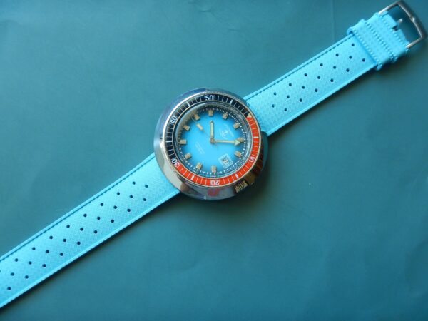 ULTRA RARE XXL LE FORBAN 47,8 mm SÉCURITÉ MER SKIN DIVER ACIER AUTOMATIC ETA2783 – Image 15