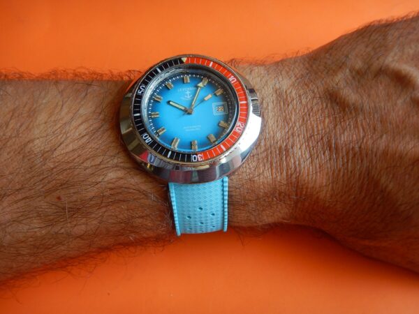 ULTRA RARE XXL LE FORBAN 47,8 mm SÉCURITÉ MER SKIN DIVER ACIER AUTOMATIC ETA2783 – Image 5