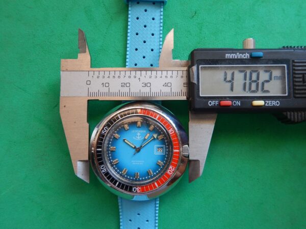ULTRA RARE XXL LE FORBAN 47,8 mm SÉCURITÉ MER SKIN DIVER ACIER AUTOMATIC ETA2783 – Image 10