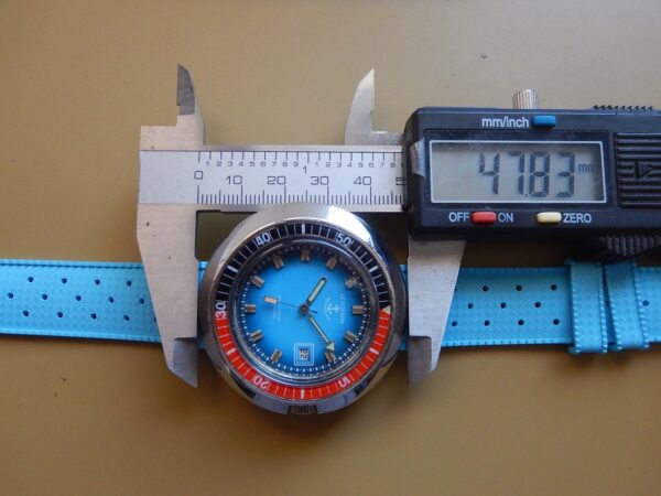 ULTRA RARE XXL LE FORBAN 47,8 mm SÉCURITÉ MER SKIN DIVER ACIER AUTOMATIC ETA2783 – Image 11