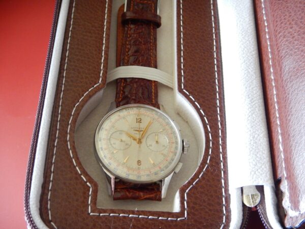 POUR 2 MONTRES BOITE BOX POCHETTE BOITIER COFFRET ETUI MARRON COUTURE BLANCHE – Image 10