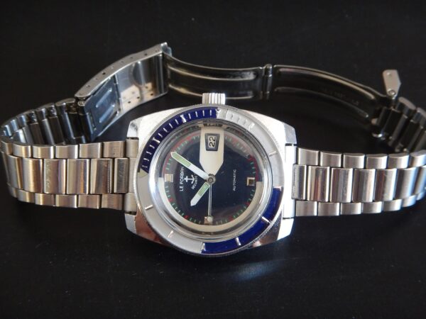 1974 GRANDE LE FORBAN 37,3 mm SÉCURITÉ MER SKIN DIVER ACIER AUTOMATIC MHS P75 OTO – Image 11
