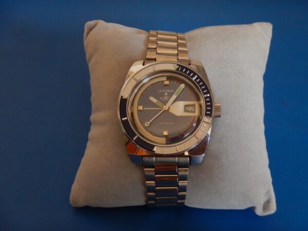 1974 GRANDE LE FORBAN 37,3 mm SÉCURITÉ MER SKIN DIVER ACIER AUTOMATIC MHS P75 OTO – Image 5