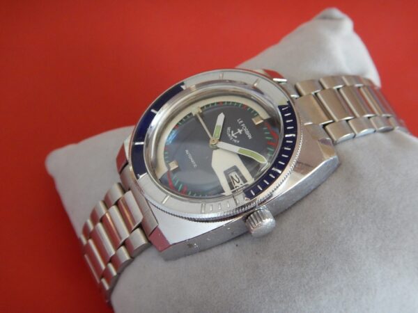 1974 GRANDE LE FORBAN 37,3 mm SÉCURITÉ MER SKIN DIVER ACIER AUTOMATIC MHS P75 OTO