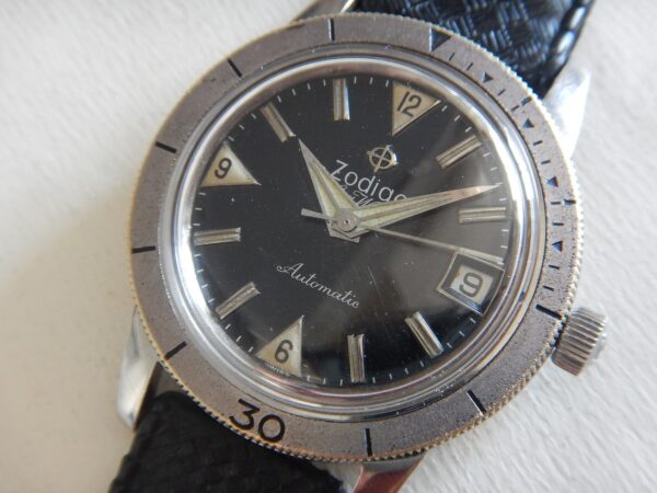 ZODIAC SEA WOLF SKIN DIVER PLONGEE 200 M ACIER AUTOMATIC FIN 50 REVISÉE GARANTIE – Image 5