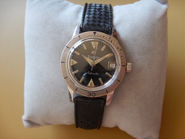 ZODIAC SEA WOLF SKIN DIVER PLONGEE 200 M ACIER AUTOMATIC FIN 50 REVISÉE GARANTIE – Image 3