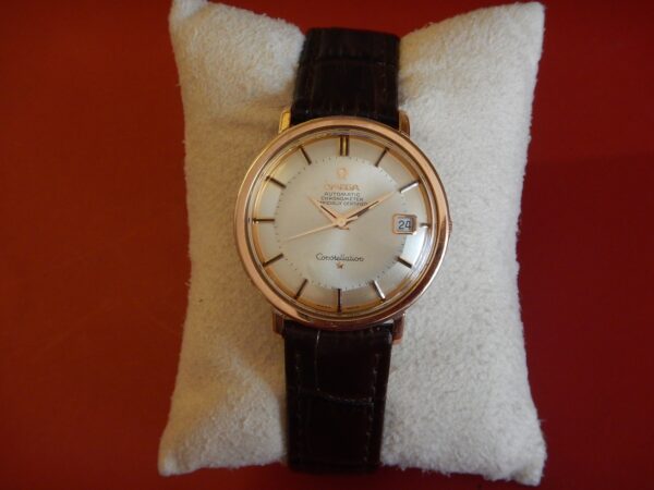 1966 CHRONOMETRE OMEGA CONSTELLATION CADRAN PIE PAN AUTOMATIQUE OR ROSE & ACIER – Image 3