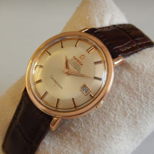 1966 CHRONOMETRE OMEGA CONSTELLATION CADRAN PIE PAN AUTOMATIQUE OR ROSE & ACIER