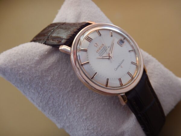 1966 CHRONOMETRE OMEGA CONSTELLATION CADRAN PIE PAN AUTOMATIQUE OR ROSE & ACIER – Image 2