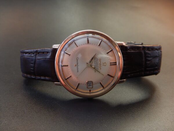 1966 CHRONOMETRE OMEGA CONSTELLATION CADRAN PIE PAN AUTOMATIQUE OR ROSE & ACIER – Image 6