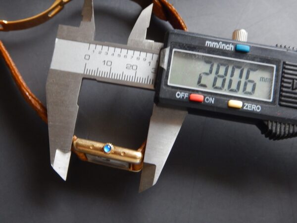 CARTIER TANK MUST VERMEIL BOUCLE DEPLOYANTE RARE CADRAN 3 ORS DANS SA POCHETTE – Image 18