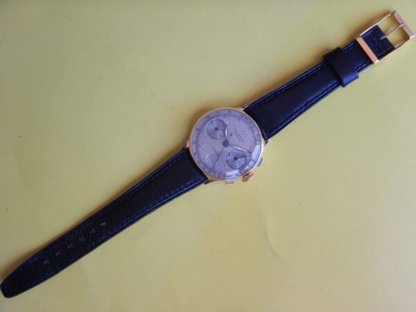 1940' CHRONO UNIVERSAL GENEVE COMPAX OR 18K Cal. 386 COMPLETE SERVICE SUPER ÉTAT – Image 15