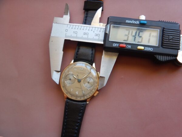 1940' CHRONO UNIVERSAL GENEVE COMPAX OR 18K Cal. 386 COMPLETE SERVICE SUPER ÉTAT – Image 17