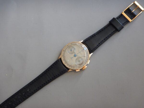 1940' CHRONO UNIVERSAL GENEVE COMPAX OR 18K Cal. 386 COMPLETE SERVICE SUPER ÉTAT – Image 9