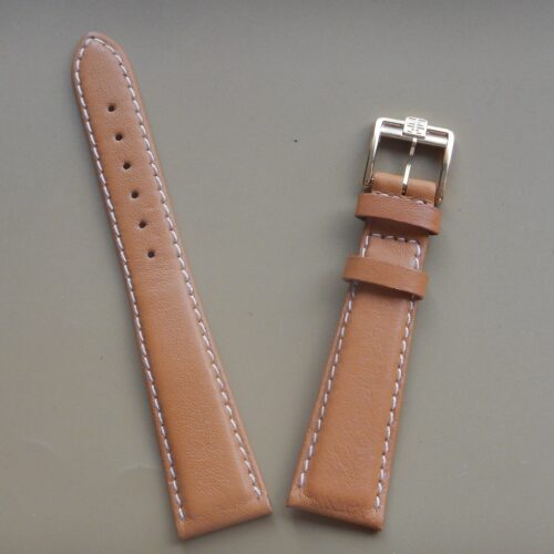 20 mm LUXE GIVENCHY BRACELET VEAU BOX VÉRITABLE FAUVE COUSU 14 mm A LA BOUCLE