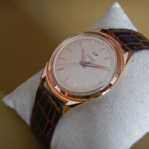 1958 TRÈS RARE LIP COSMIC R27 DU GÉNÉRAL DE GAULLE OR ROSE 18K LA 1ère ÉLECTRIC