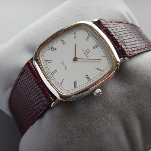 1991 OMEGA DE VILLE ULTRAPLAT CARRÉE CAMBREE Cal. 1378 DANS SA BOÎTE RÉVISÉE