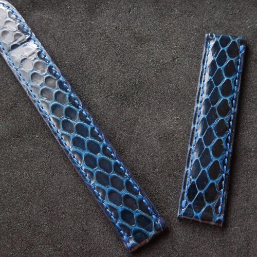 14 mm TABBAH LUXE BRACELET SERPENT VÉRITABLE BLEU POUR BOUCLE TABBAH 14 MM