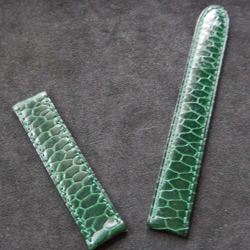 14 mm TABBAH LUXE BRACELET SERPENT VÉRITABLE VERT POUR BOUCLE TABBAH 14 mm