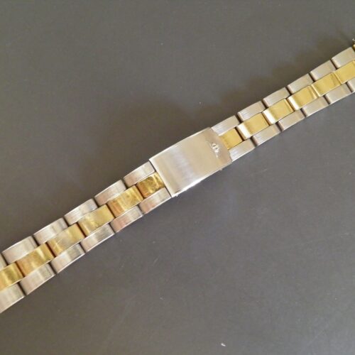 17 mm BRACELET BAUME & MERCIER BAUMATIC ACIER PLAQUÉ OR DÉPLOYANTE TYPE OYSTER